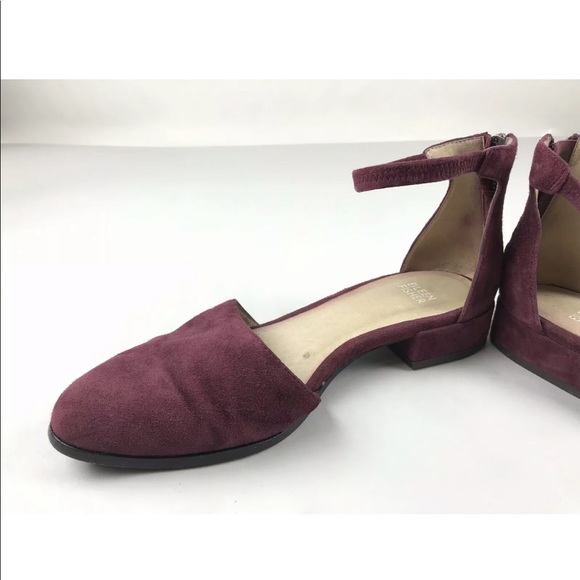Eileen Fisher Suede Point Toe Heels SZ 7 Strap - Picture 3 of 8
